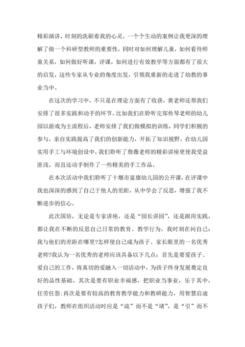 有关幼儿园教师国培心得范文五篇.docx
