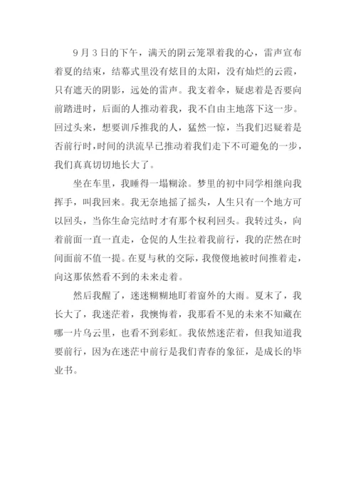 夏末的思考作文900字.docx