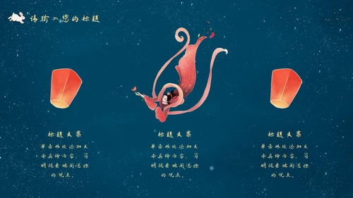 中秋嫦娥月亮PPT模板