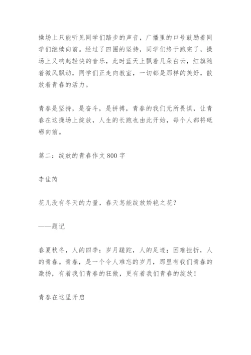 【作文】绽放的青春作文800字.docx