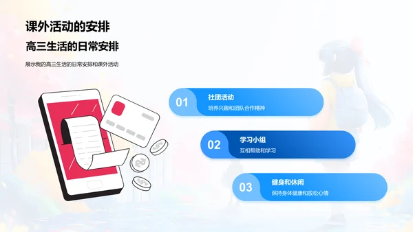 高三生活学习总结PPT模板