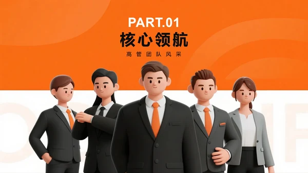 简约商务3D风企业介绍公司团队介绍PPT模板
