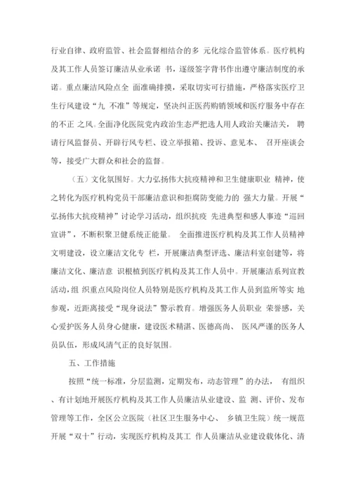 医院廉洁从业专项行动实施方案.docx