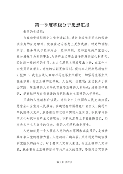 第一季度积极分子思想汇报 (5).docx