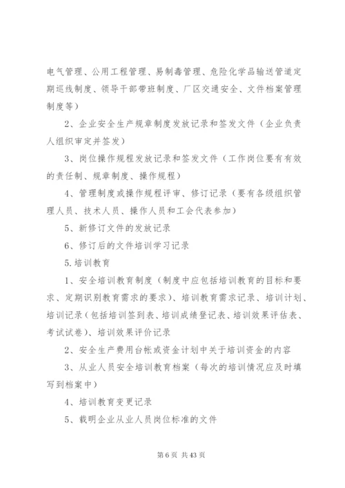 新安全标准化准备资料(危化清单).docx