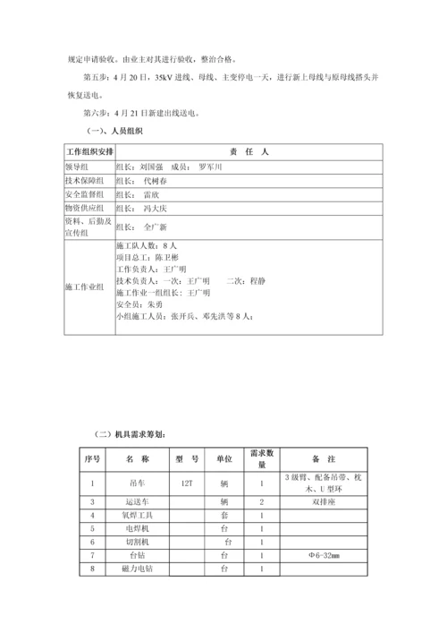 35kV双汇变电站间隔扩建关键工程综合施工专题方案.docx