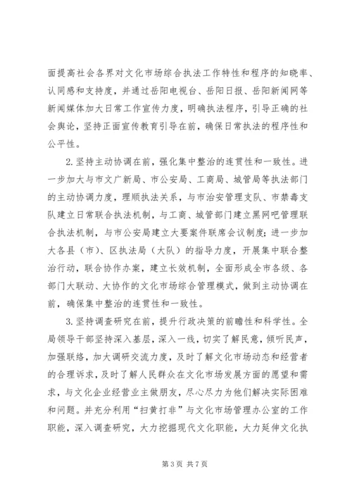 文化市场综合执法局年度工作规划.docx