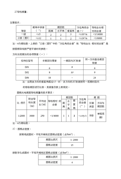 重庆市土地整治项目测绘技术要求试用稿