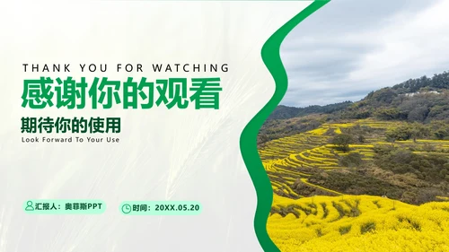 绿色简约风农学专业科研总结