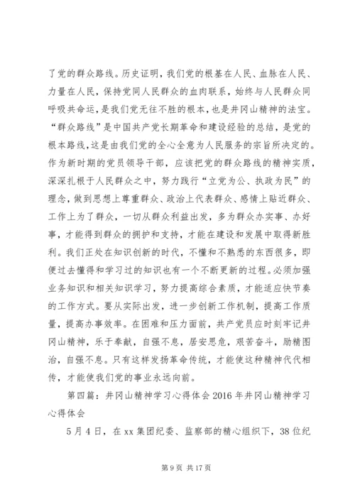 井冈山精神学习心得体会[范文模版].docx