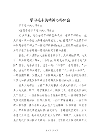 学习毛丰美精神心得体会 (7).docx