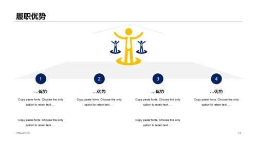 黄色渐变风市场营销类个人简历PPT素材下载