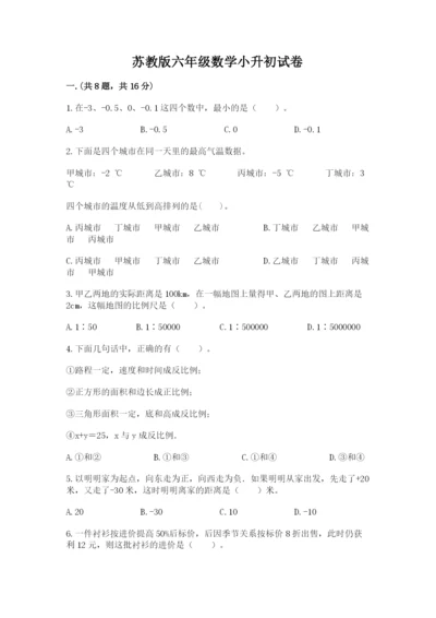 苏教版六年级数学小升初试卷（典型题）.docx