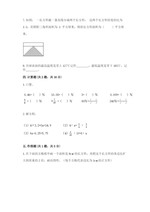 人教版六年级下册数学期末测试卷及一套完整答案.docx