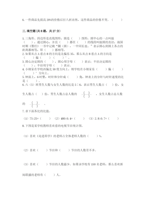 小学六年级数学上册期末卷及参考答案（a卷）.docx