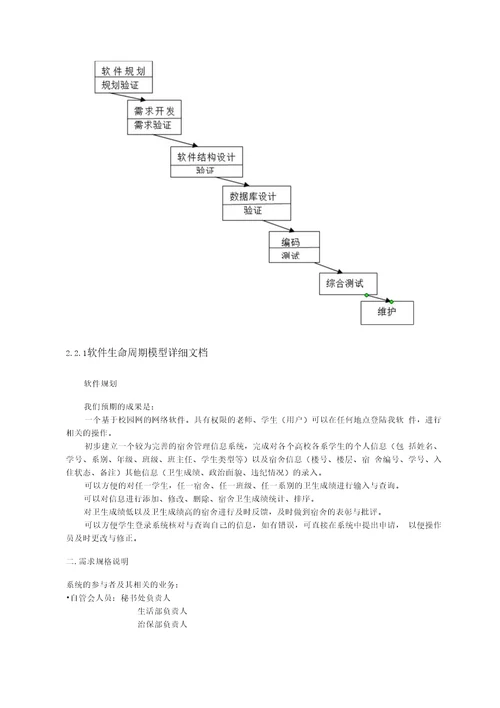 学生宿舍信息管理项目管理文档