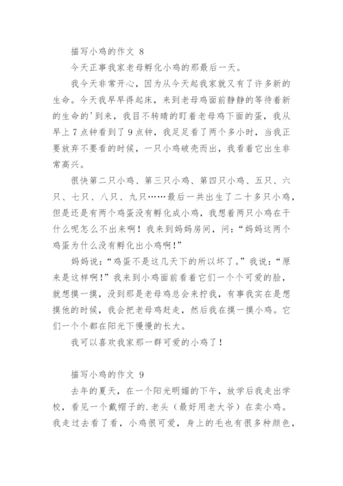 描写小鸡的作文.docx
