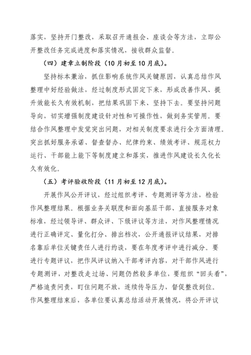 作风整顿实施专业方案.docx