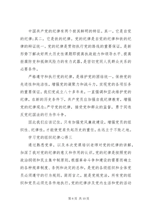 学习党的组织纪律心得.docx