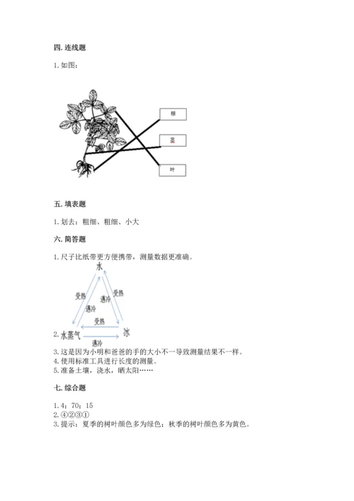 教科版一年级上册科学期末测试卷含完整答案（夺冠系列）.docx