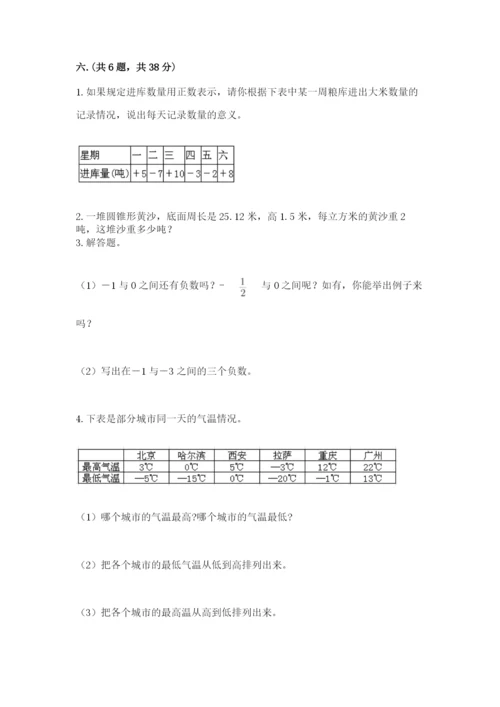 北师大版六年级数学下学期期末测试题有完整答案.docx