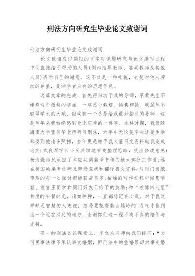 刑法方向研究生毕业论文致谢词.docx