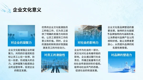 蓝色商务风新员工企业文化宣导培训PPT模版
