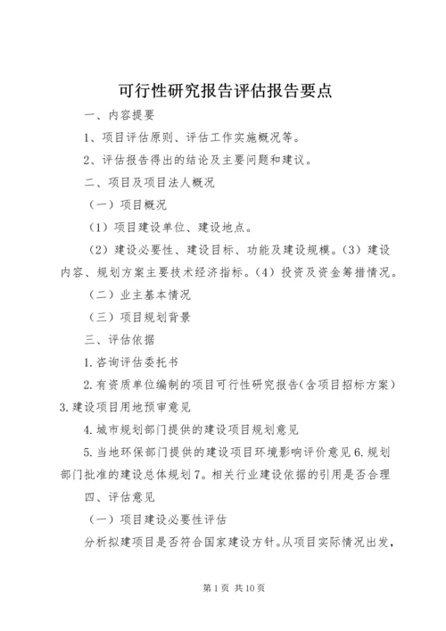 可行性研究报告评估报告要点.docx