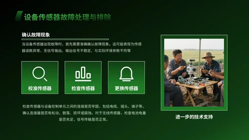 绿色科技风智慧农业设备操作指南PPT模版
