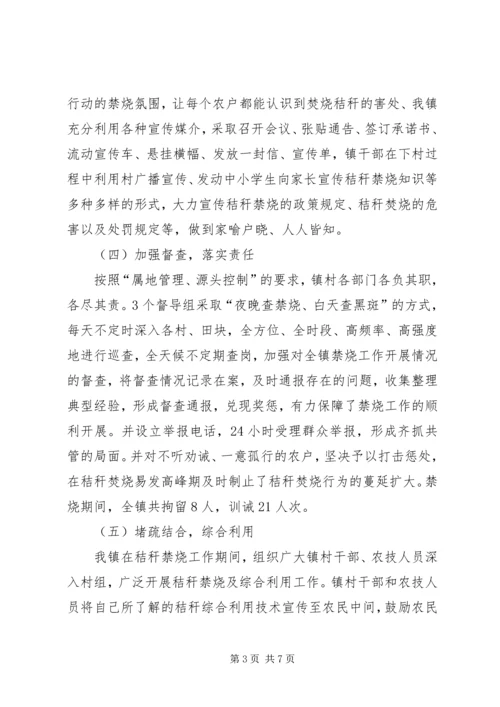 乡镇夏季秸秆禁烧和综合利用工作总结.docx