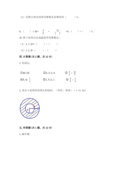 2022六年级上册数学期末考试试卷【中心小学】.docx