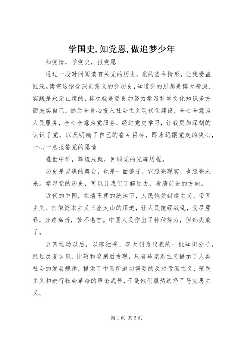 学国史,知党恩,做追梦少年 (2).docx