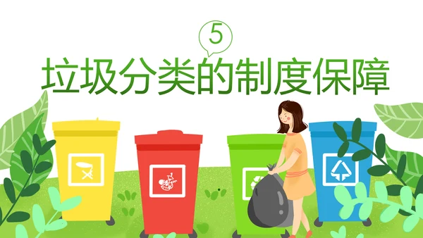 垃圾分类知识学习宣传课件生态环保PPT模板