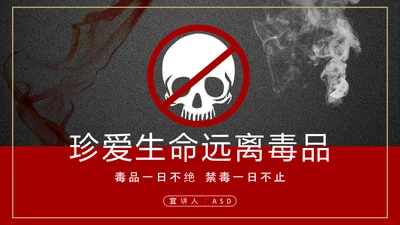 珍爱生命远离犯罪国际禁毒日PPT模板