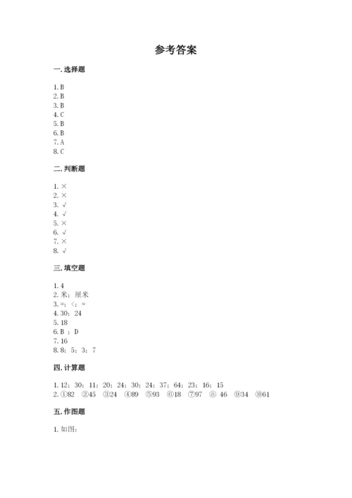 小学二年级上册数学期中测试卷含答案ab卷.docx