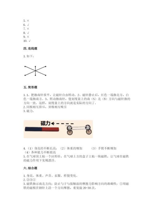教科版二年级下册科学期末测试卷精品【考点梳理】.docx