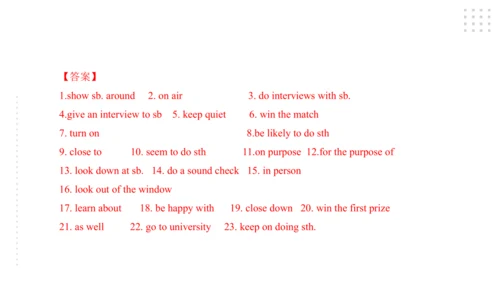 Module 10 On the radio 模块小结课件（57张PPT）