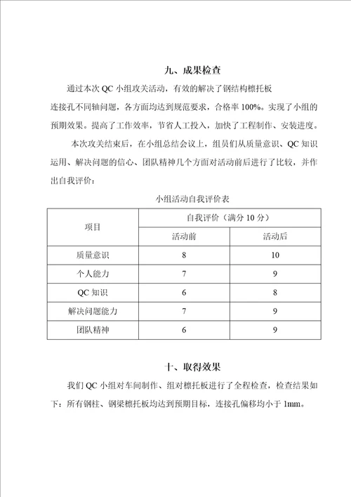 运用qc方法解决钢结构檩托板