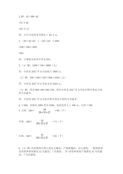 北师大版六年级数学下学期期末测试题附参考答案【突破训练】.docx