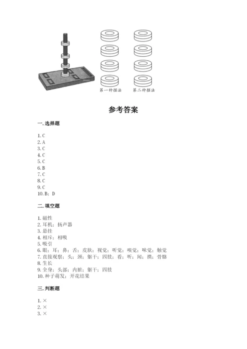 教科版二年级下册科学期末测试卷往年题考.docx
