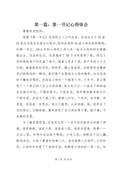 第一篇：第一书记心得体会.docx