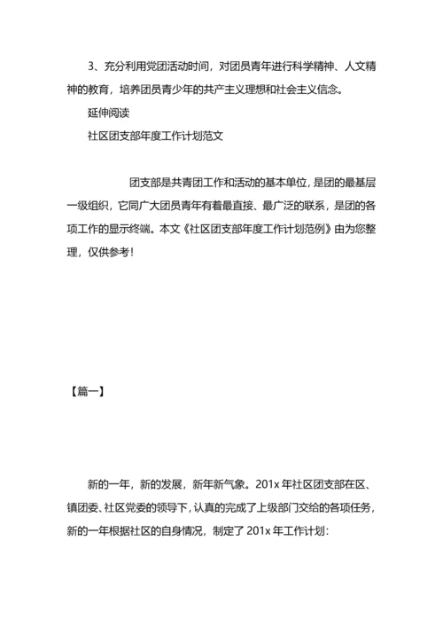 社区团支部年度工作计划.docx