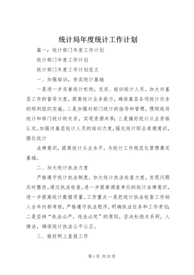 统计局年度统计工作计划.docx