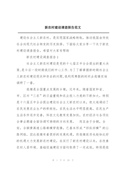 新农村建设调查报告范文.docx