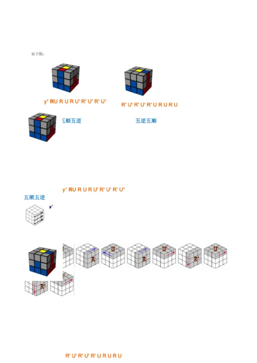 最新新手魔方公式图解.docx