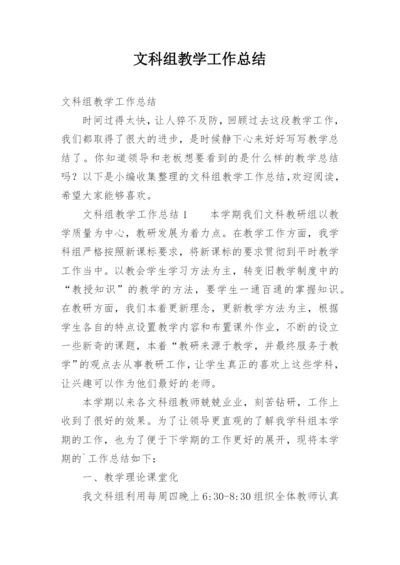 文科组教学工作总结.docx