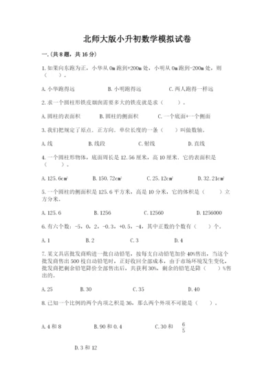 北师大版小升初数学模拟试卷【网校专用】.docx