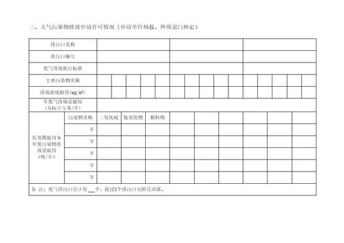 广东省排污许可证申请表共7页DOC