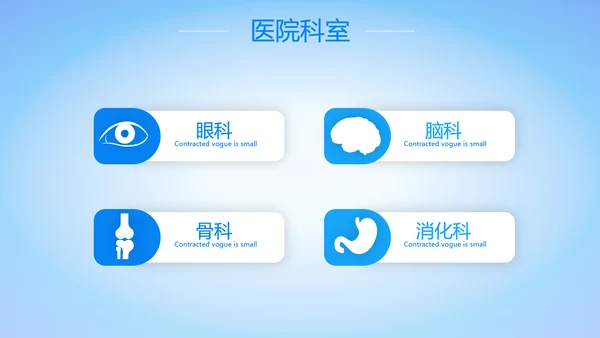 蓝色简约大方医疗行业工作汇报动态PPT模板