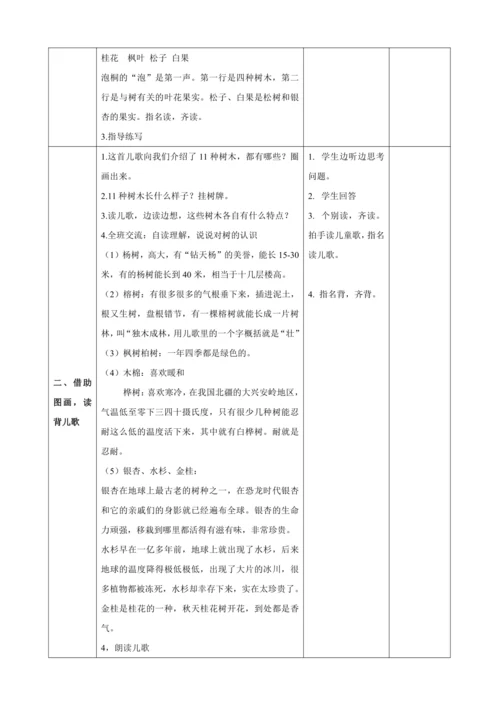 2.树之歌（2课时）教案
